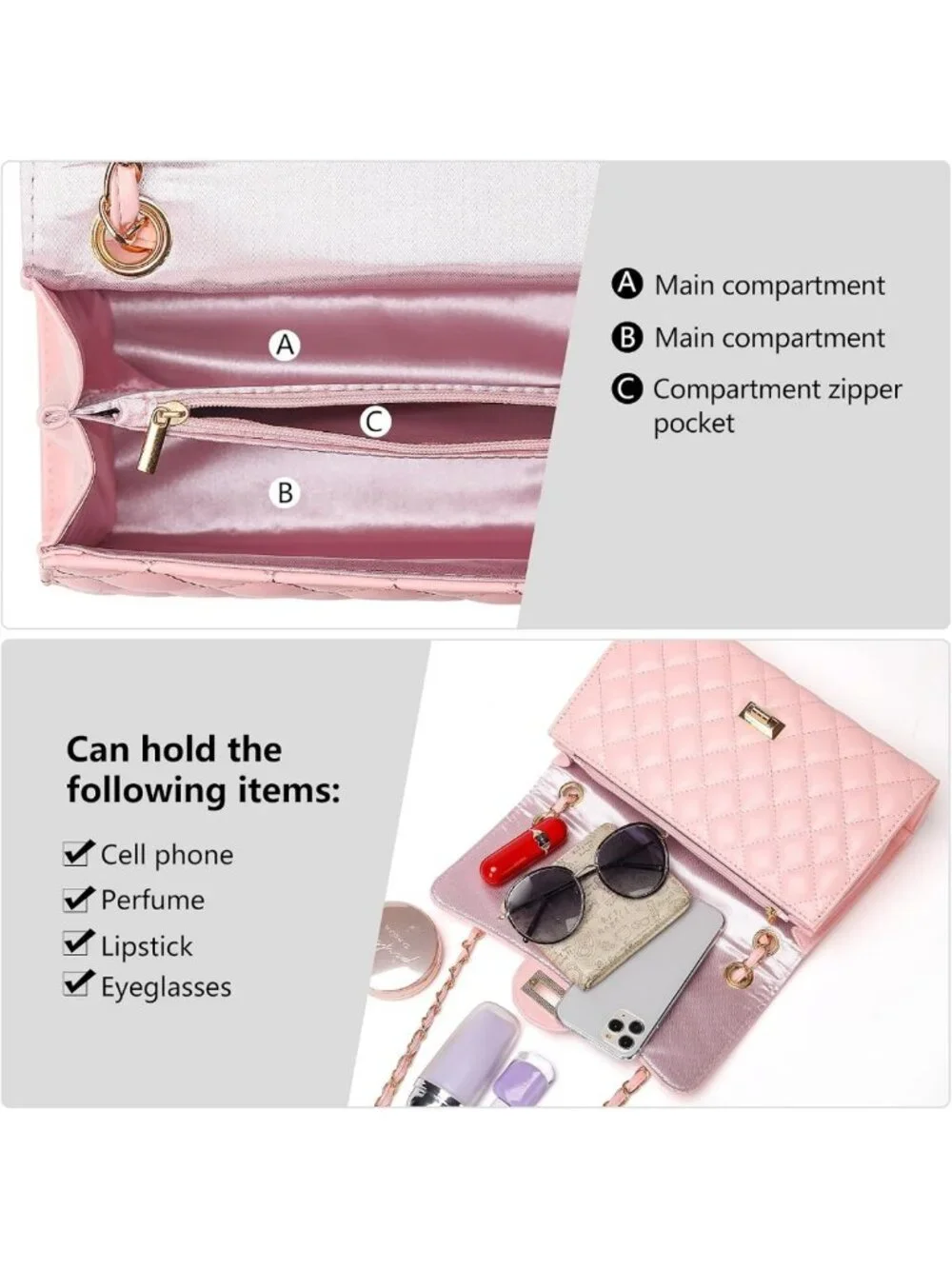 Trendy Quilted Leather Crossbody Bag for Women | Stylish Shoulder Purse with